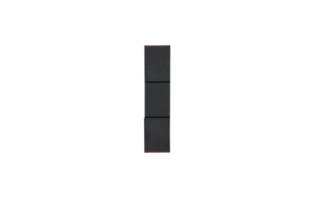 Schwarzer Wandstrahler Raglan mit LED Trio 4017807614725