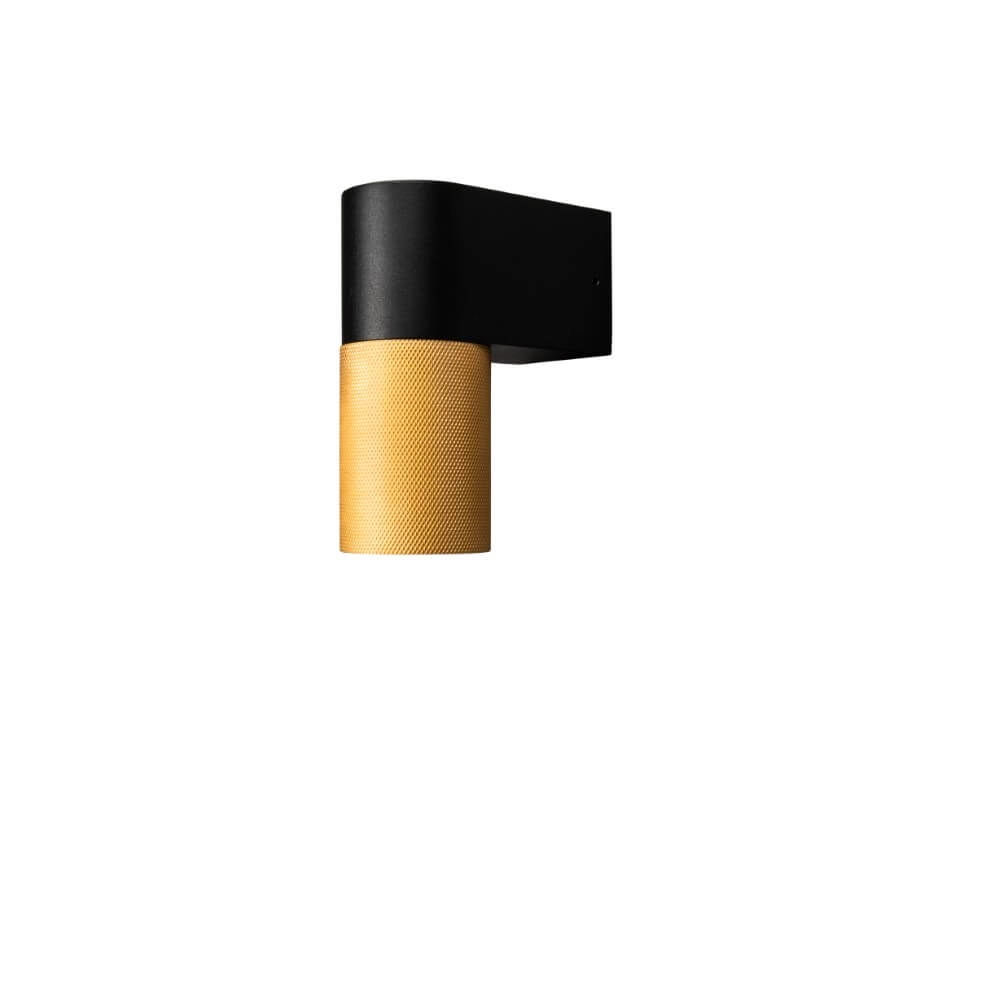 Schöner Wandstrahler Temi schwarz mit gold