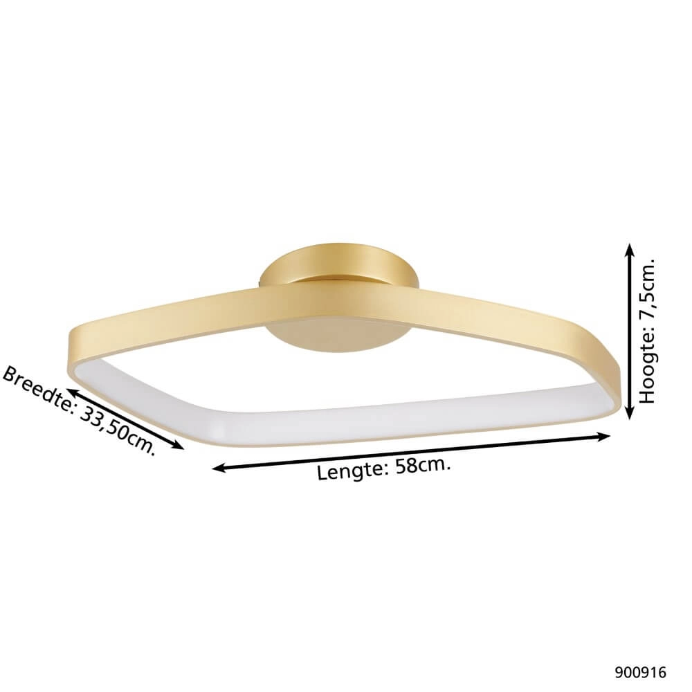 Goldene LED-Deckenleuchte Vallerosa Eglo 9008606277810