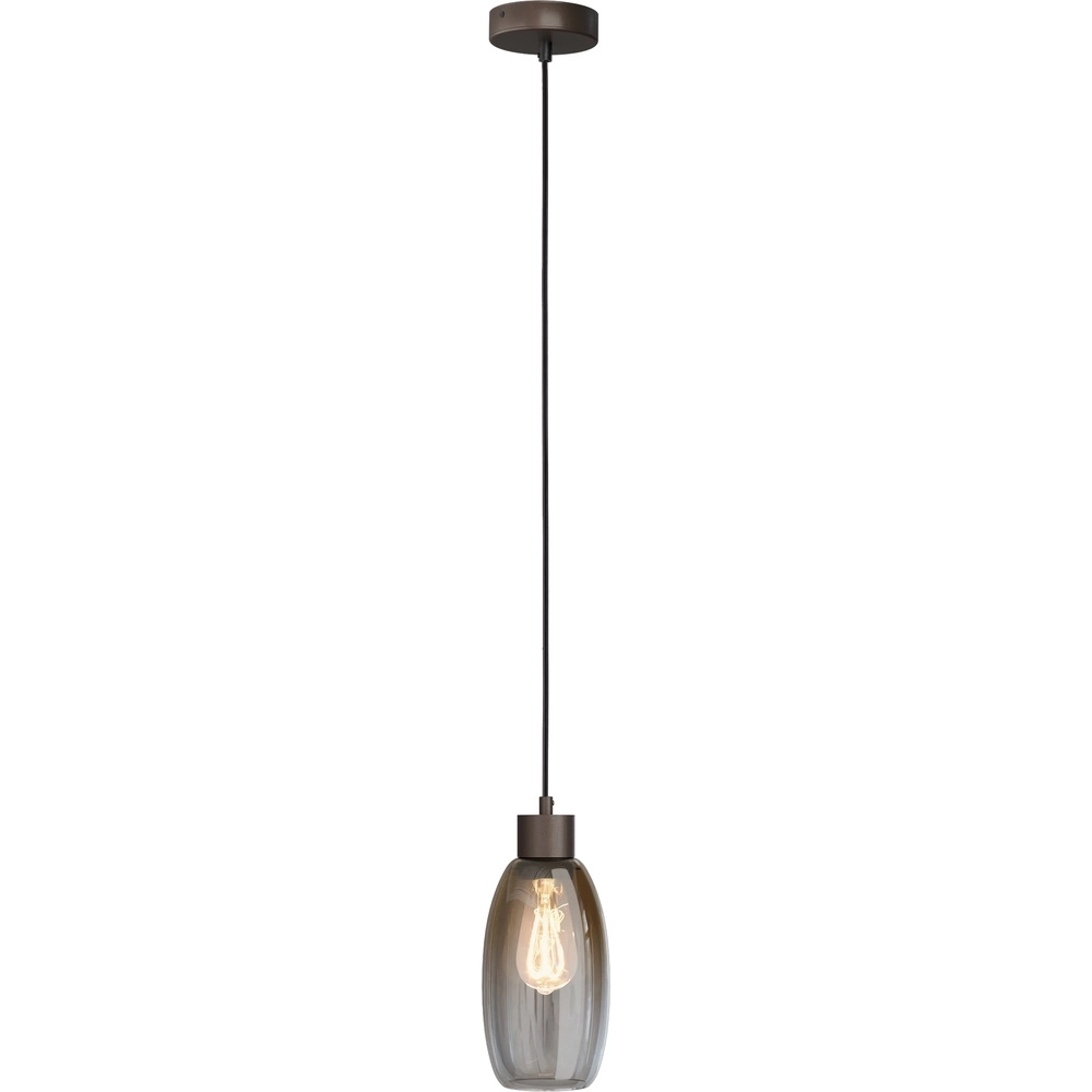 Glas-Pendellampe Olive Ø 12,5 cm – Kakao
