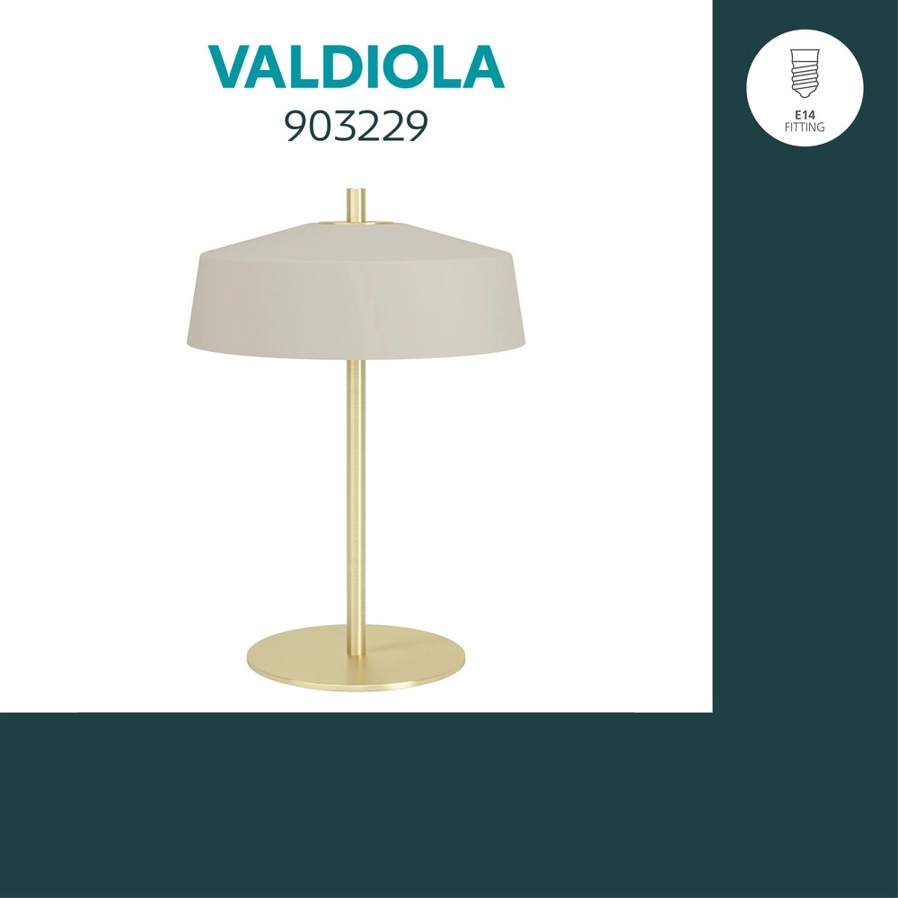 Design-Tischlampe Valdiola Sandbraun