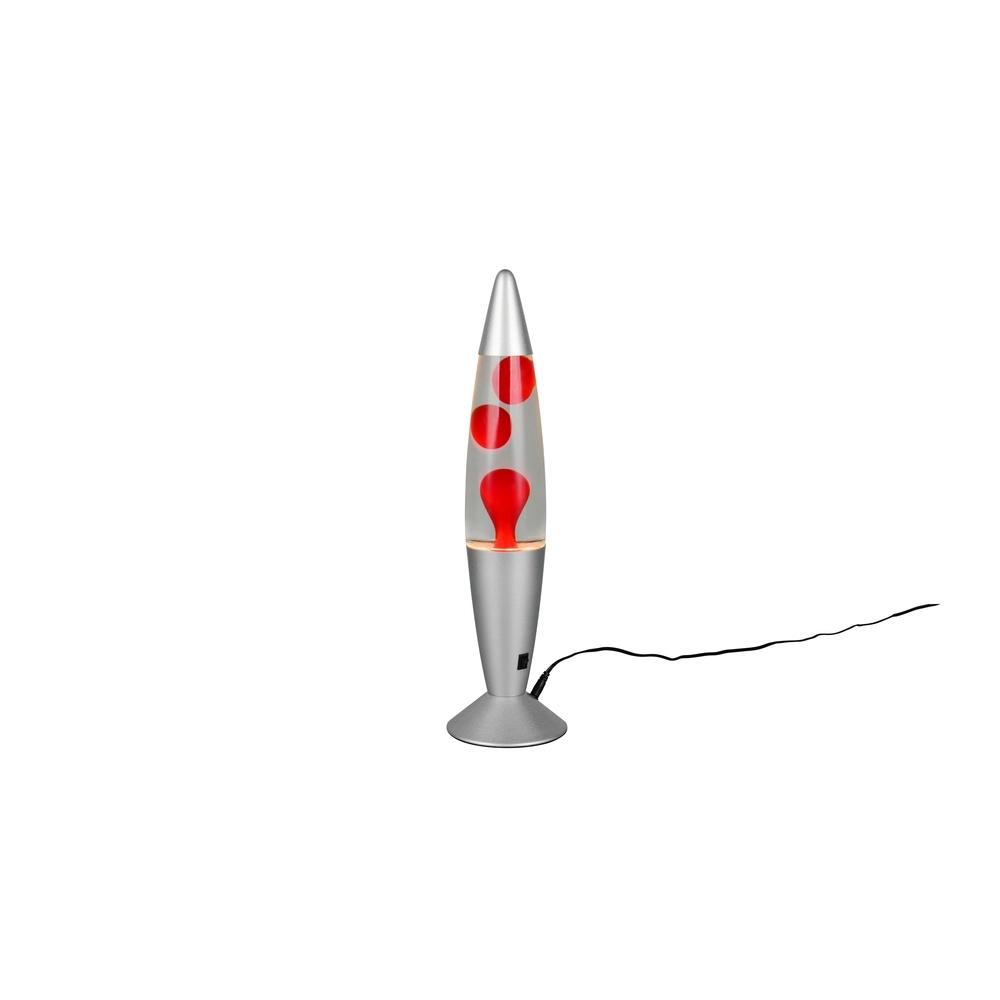Lavalampe Vesuv Silber mit Rot