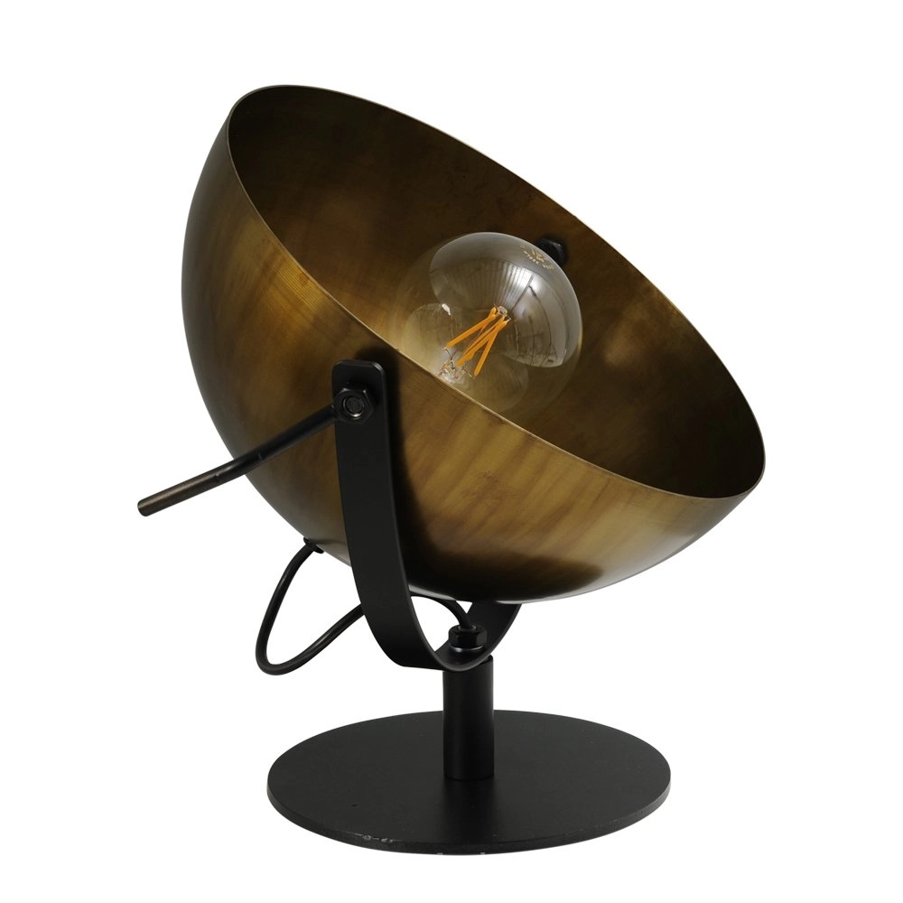 Tischlampe Industria Uplighter 30 cm bronze mit schwarz