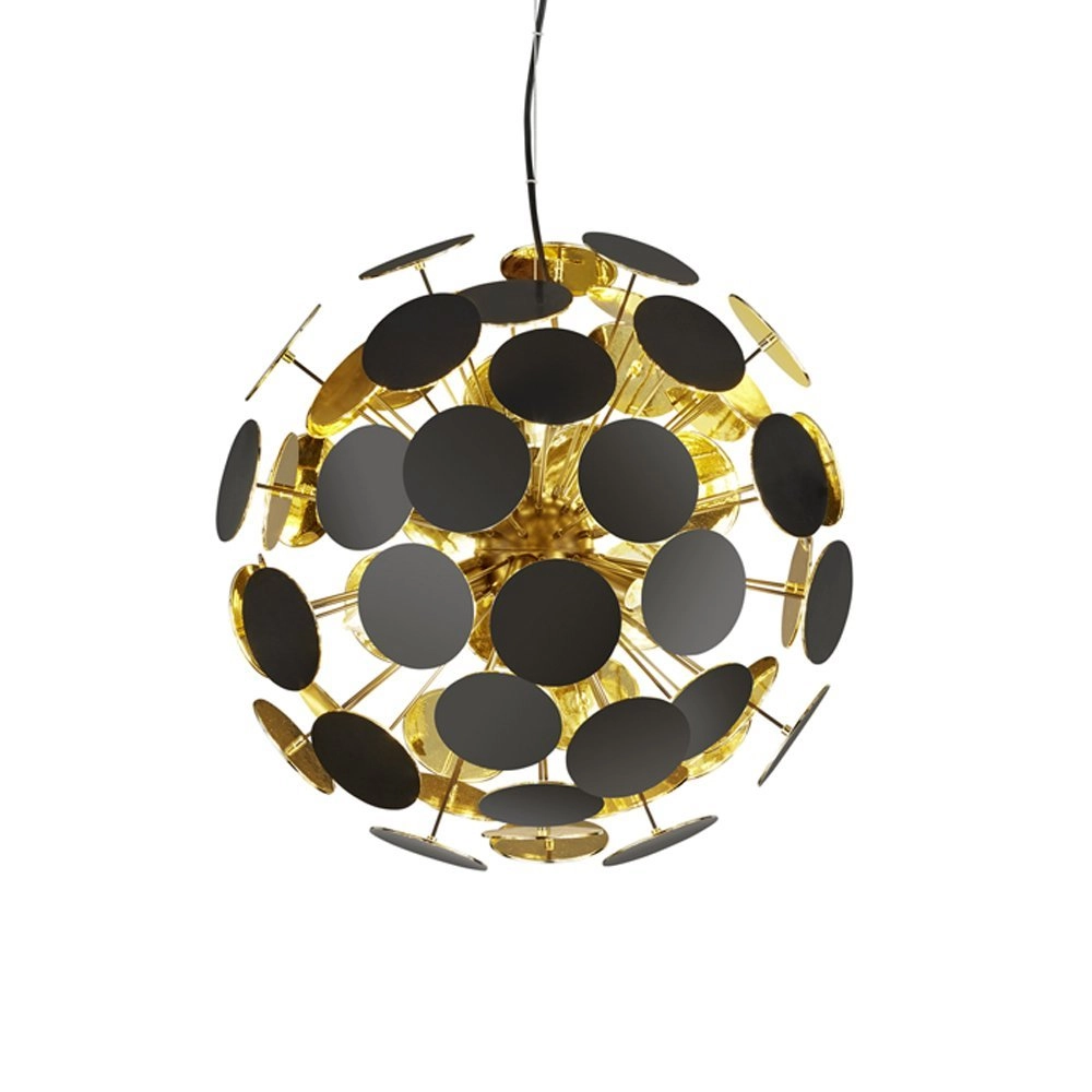 Pendelleuchte Discalgo 54 cm schwarz mit gold