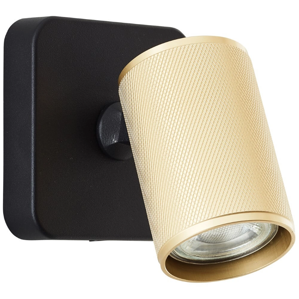 Aufbaustrahler Marty schwarz mit gold Brilliant 4004353424373