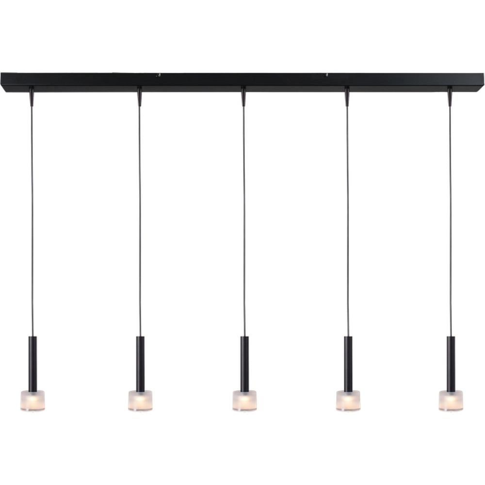 5-Licht Pendellampe Fabro LED – Schwarz