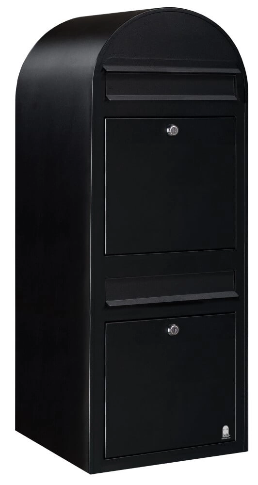 Briefkasten Duo 9005 Strukturiertes Schwarz