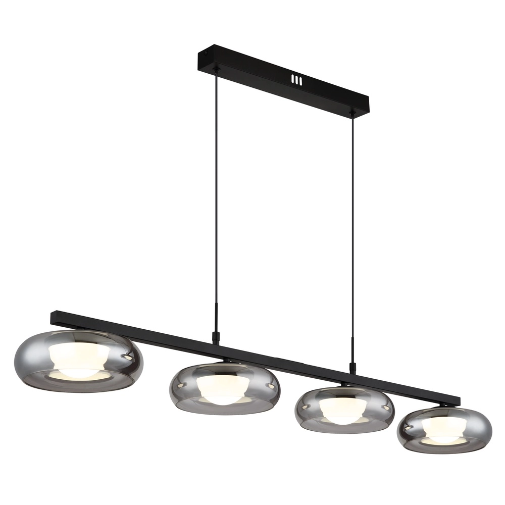 Design-Pendellampe Carlene 4-Licht Schwarz
