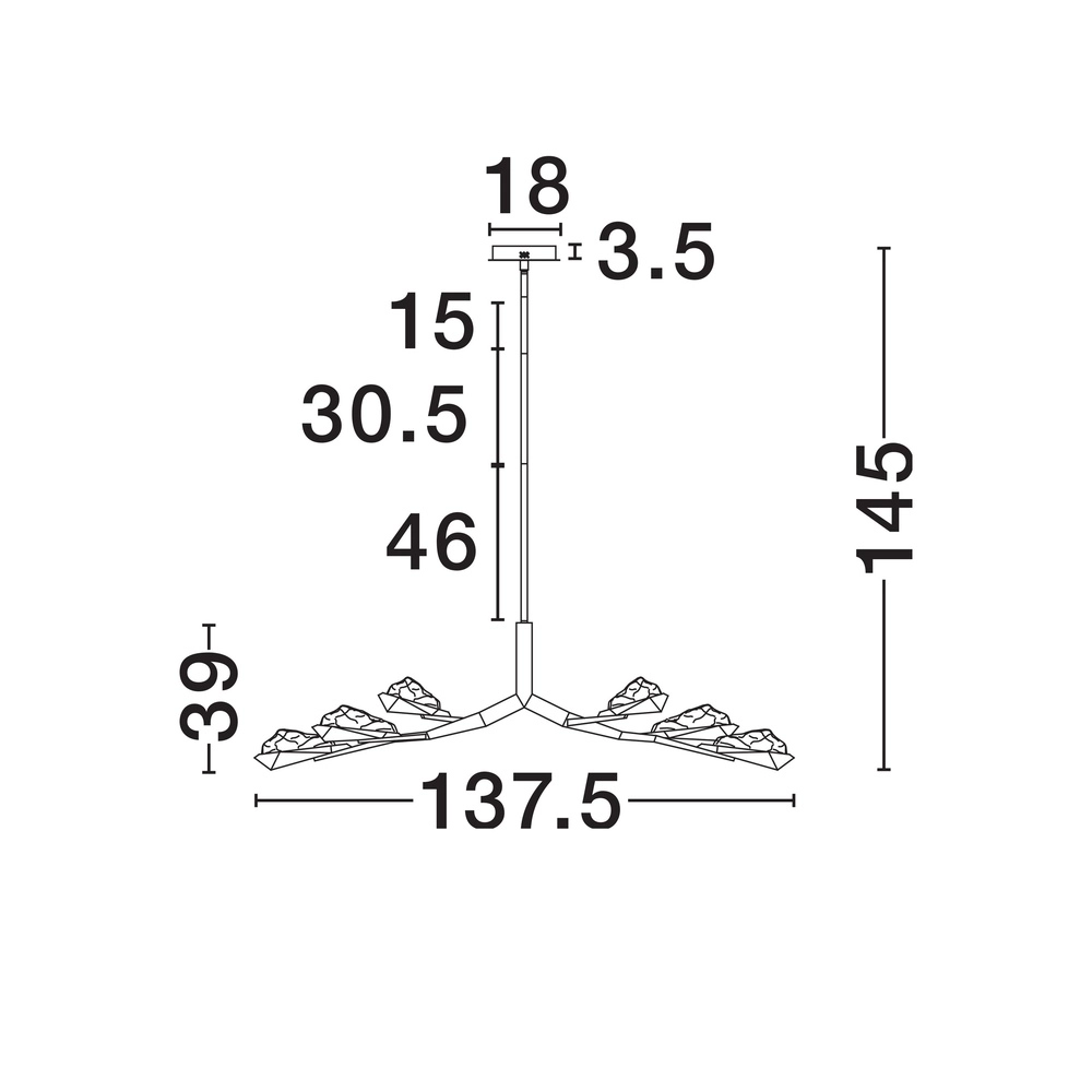 Antike Pendellampe Greta Antikes Messing 137,5 cm Lyora 5212063500334