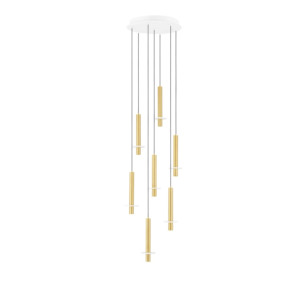 Design-Pendellampe Noemi Gold mit weißem Ø 47 cm Lyora 5212063503311