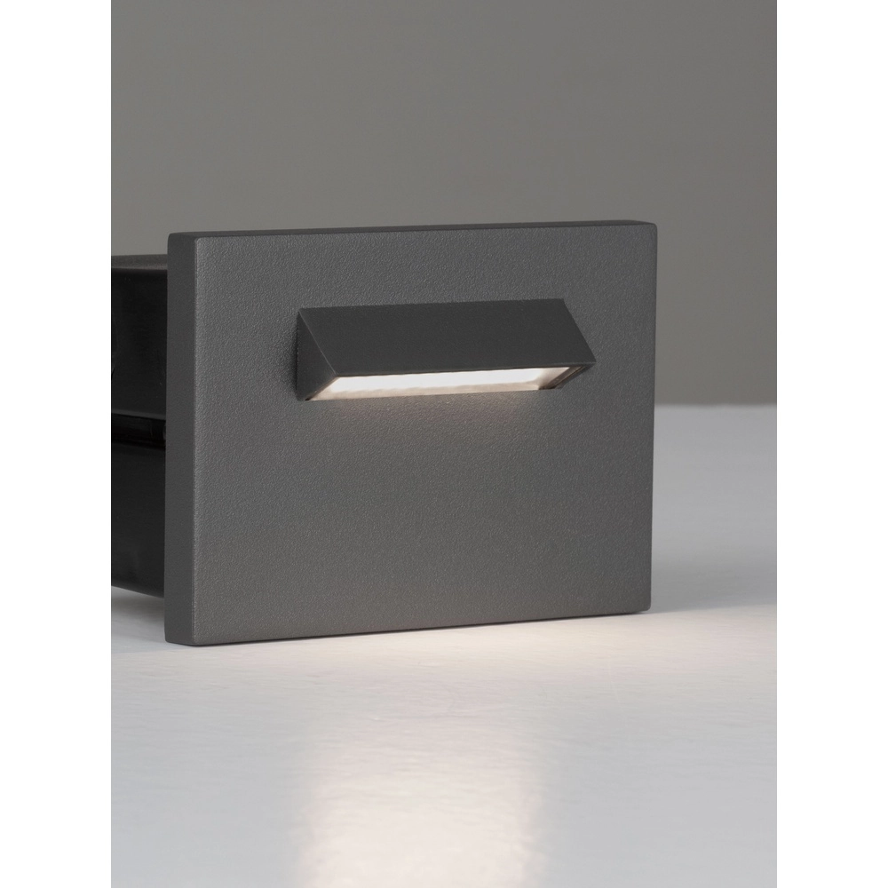 Einbaulicht Recto für die Wand Dunkelgrau Lyora 5212063504950