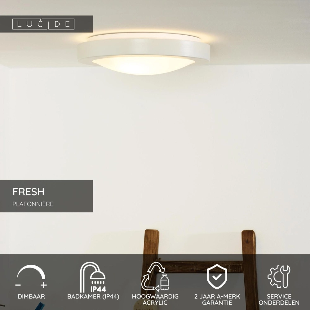 Deckenlicht Fresh Ø 35 cm weiß Lucide 5411212790545