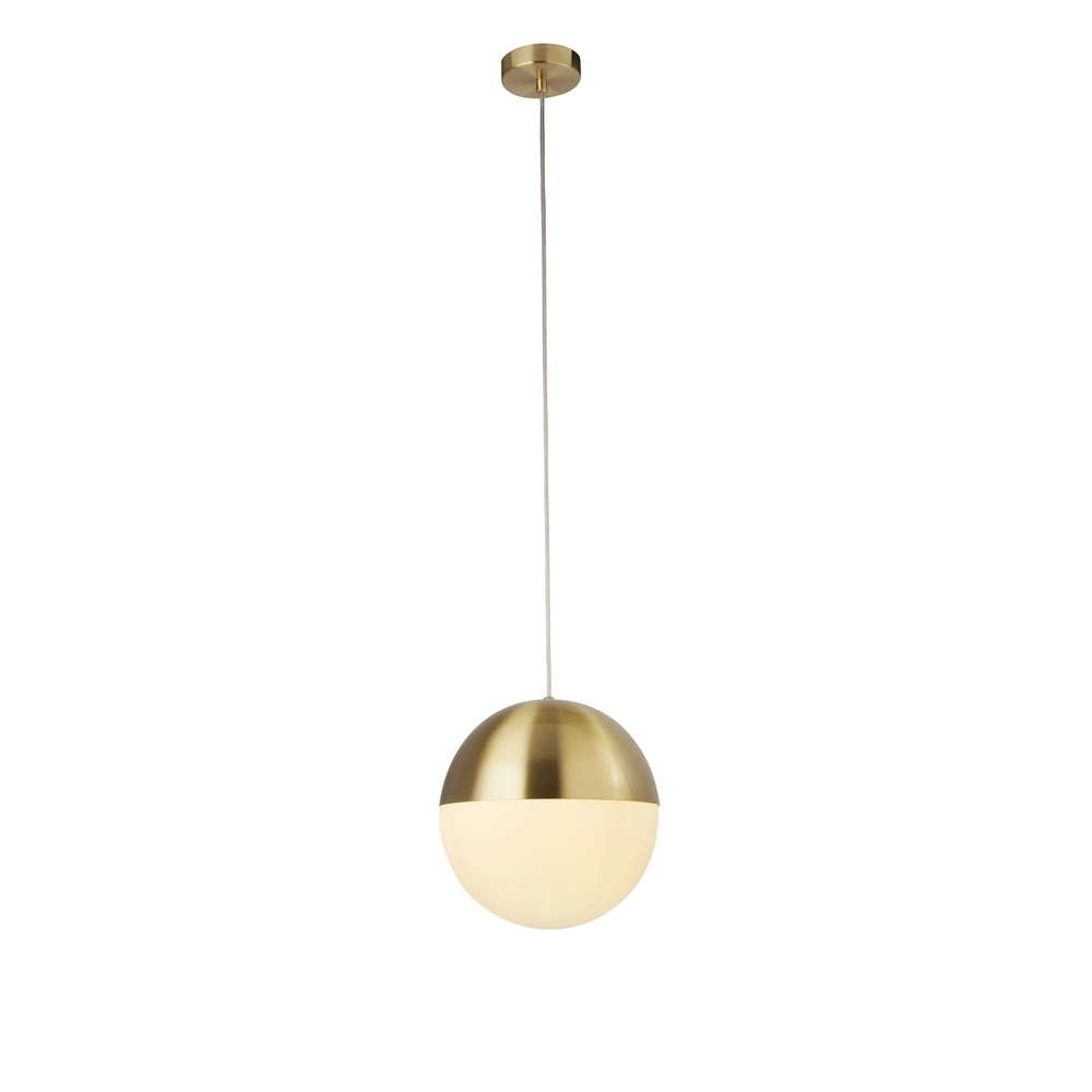 Design-Pendelleuchte Endor Ø 20cm Gold- und Weißglas Searchlight 5053423260655