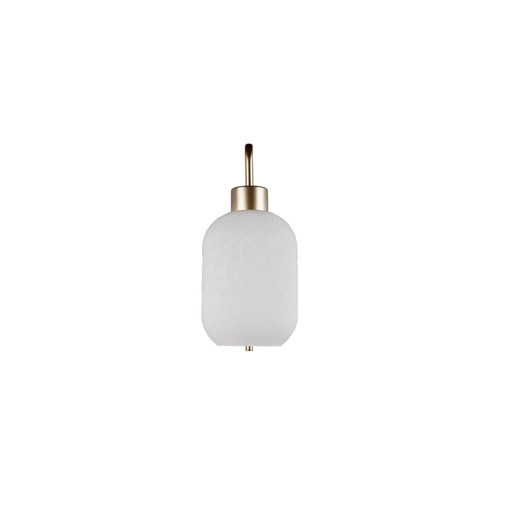Wandlampe Emelie Gold mit weißem Glas Trio 4017807724349
