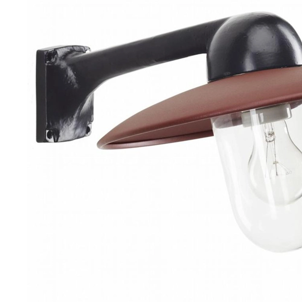 Industrie Außenlampe Fabrique schwarz mit Retro Brown KS 8714732118927
