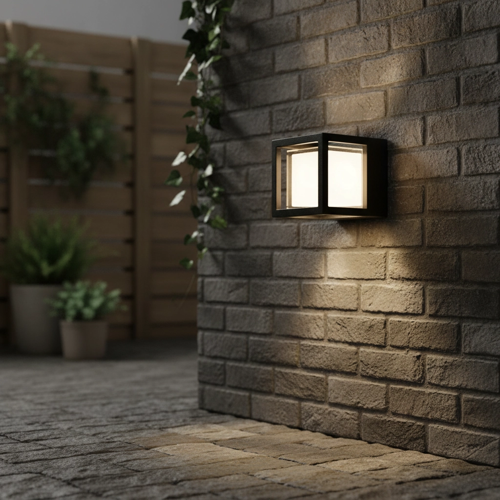 Design-Wandleuchte Agosto quadratisch anthrazit