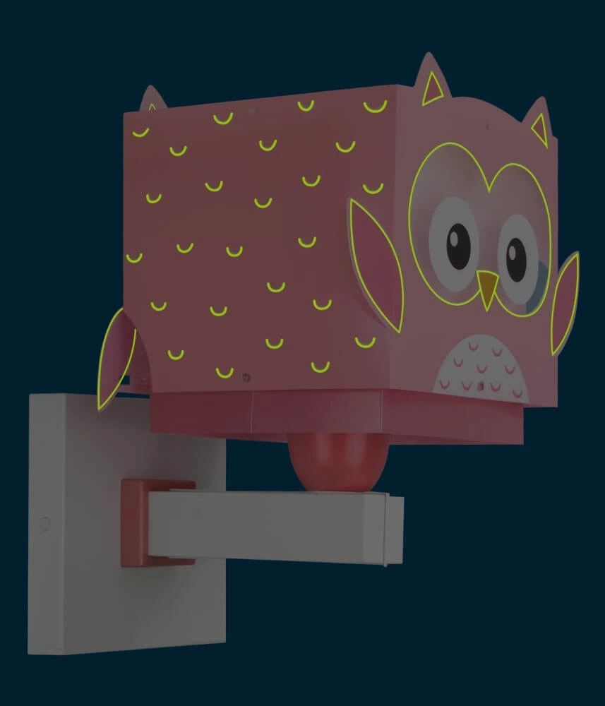 Wand-Nachtlicht Pink Owl Dalber 8420406644899