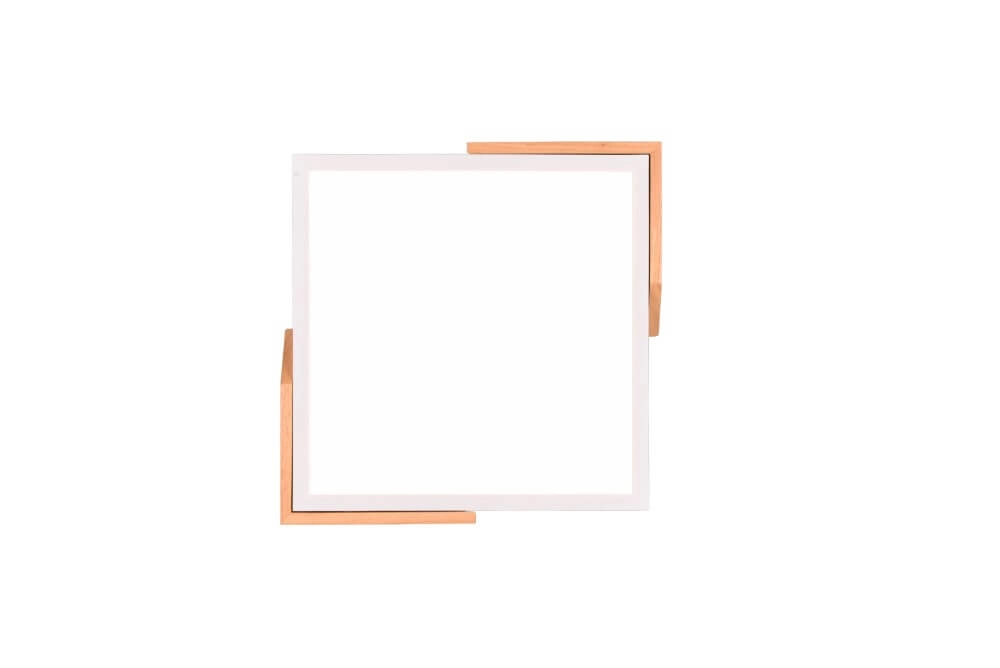 Weiße LED-Deckenleuchte Meta mit Holz Trio 4017807541366