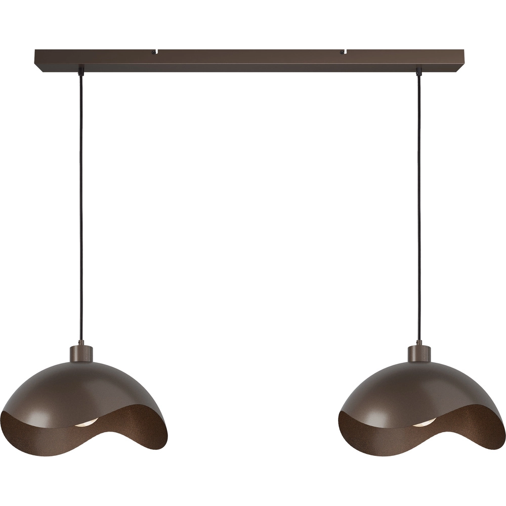 Büro-Hängelampe Volta 2x Ø40 cm – Kakao