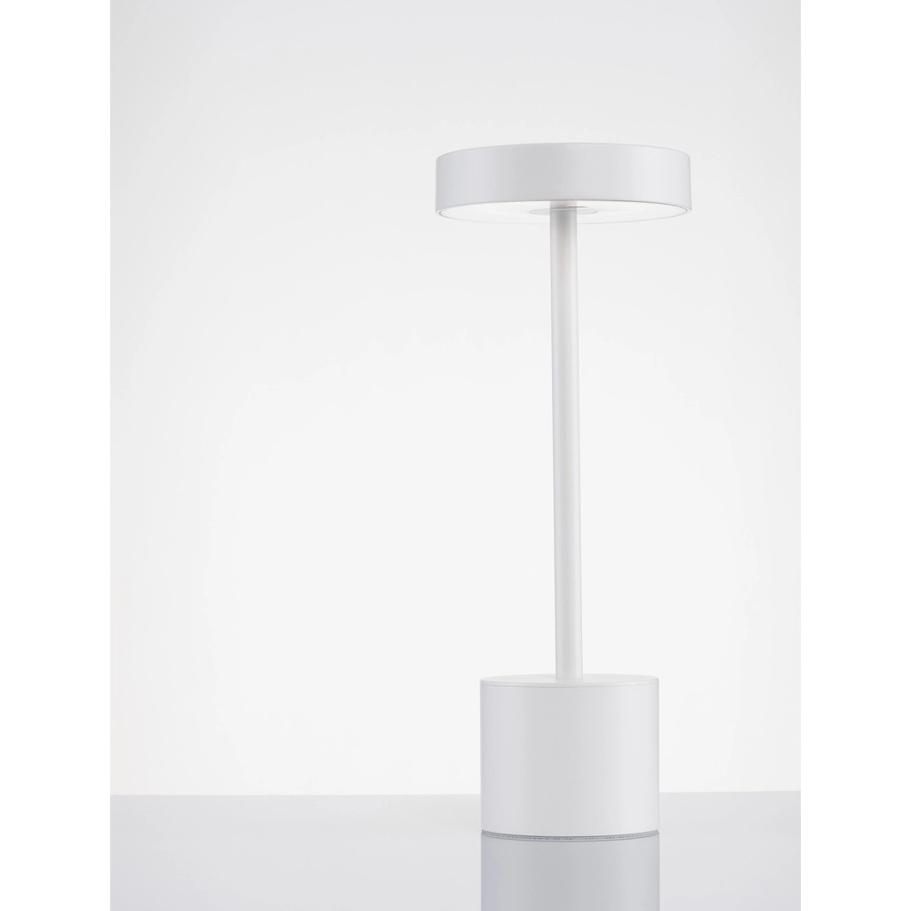 Design-Tischleuchte Fumo Wiederaufladbar Weiß