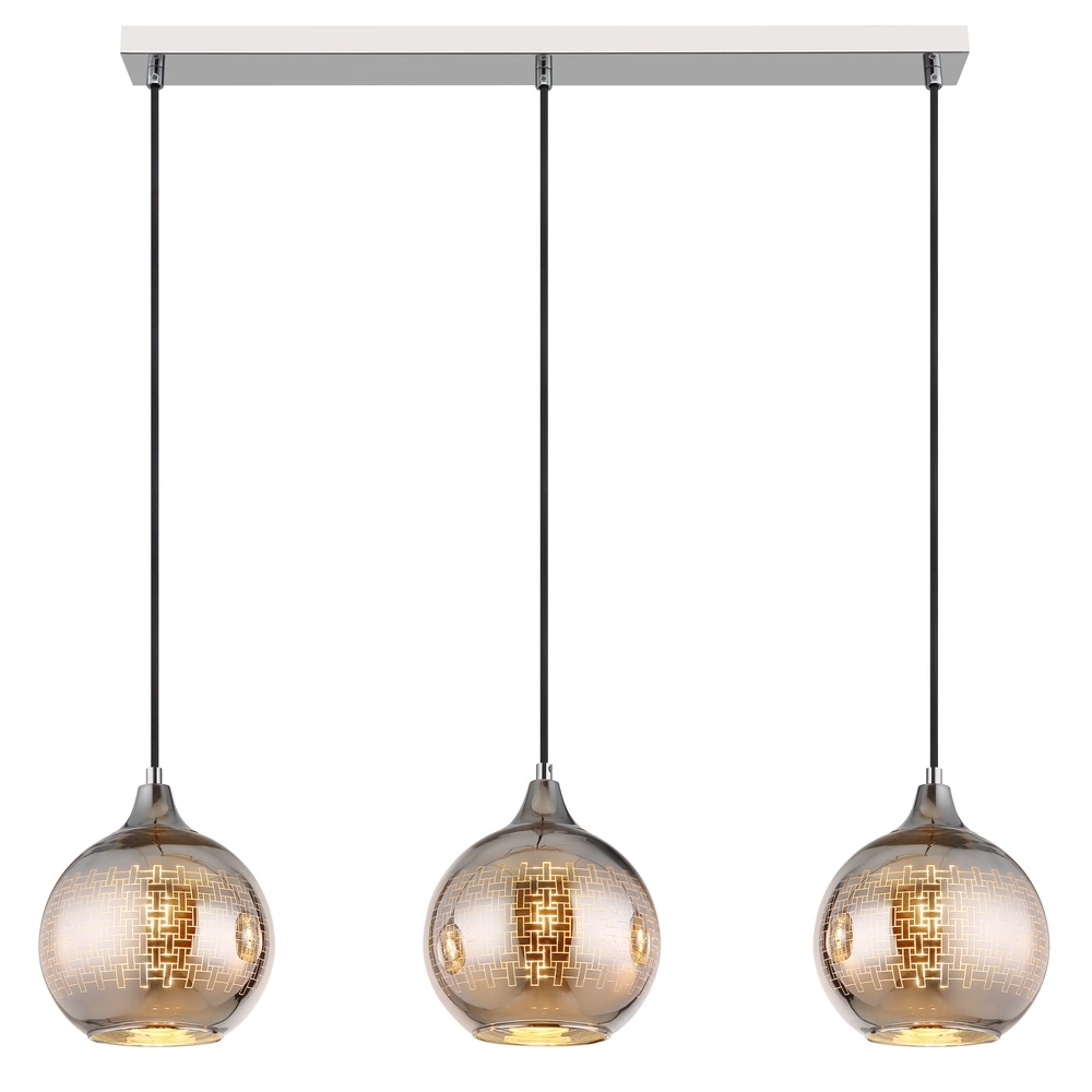 3-Licht Pendellampe Lourdes Weiß Globo 9007371509072