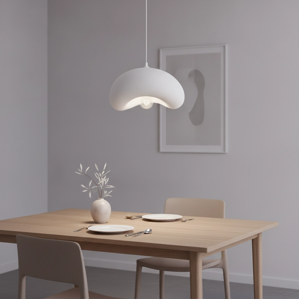 Moderne Pendellampe Bambel Weiß