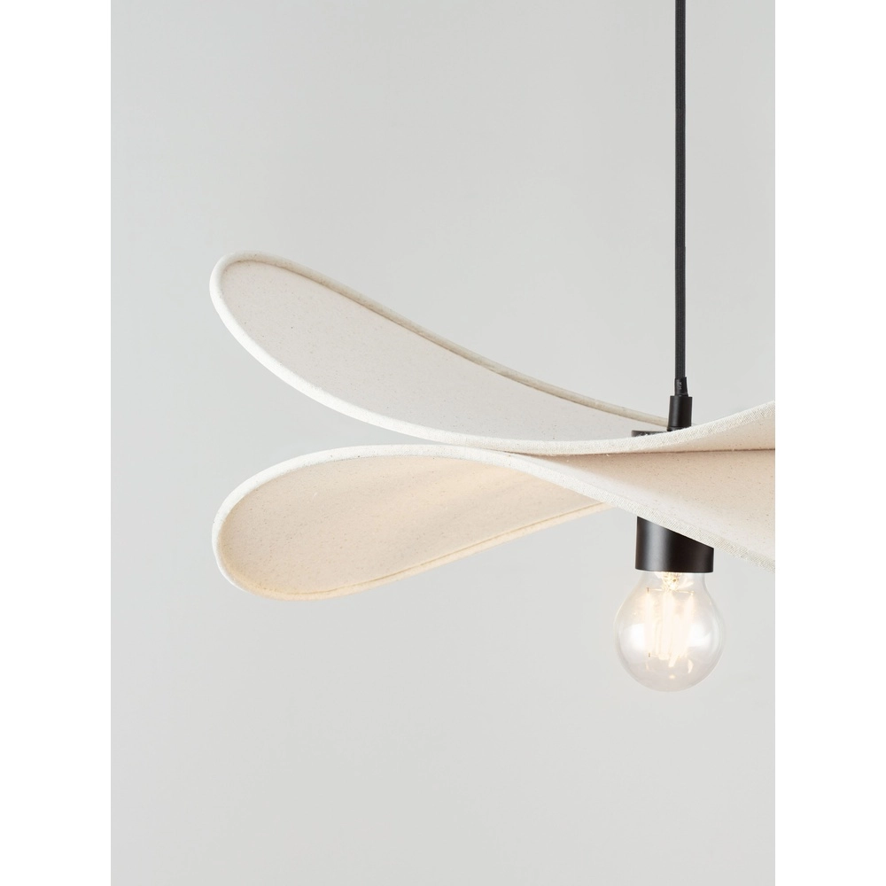 Moderne Pendellampe Luve Schwarz mit Beige Lyora 5212017493729