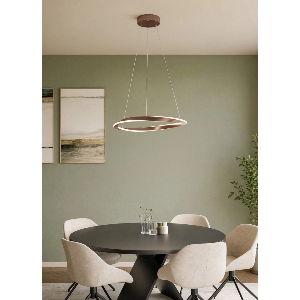 Design-Pendellampe Camerota dunkelbronze Ø 55 cm Eglo 9008606391233