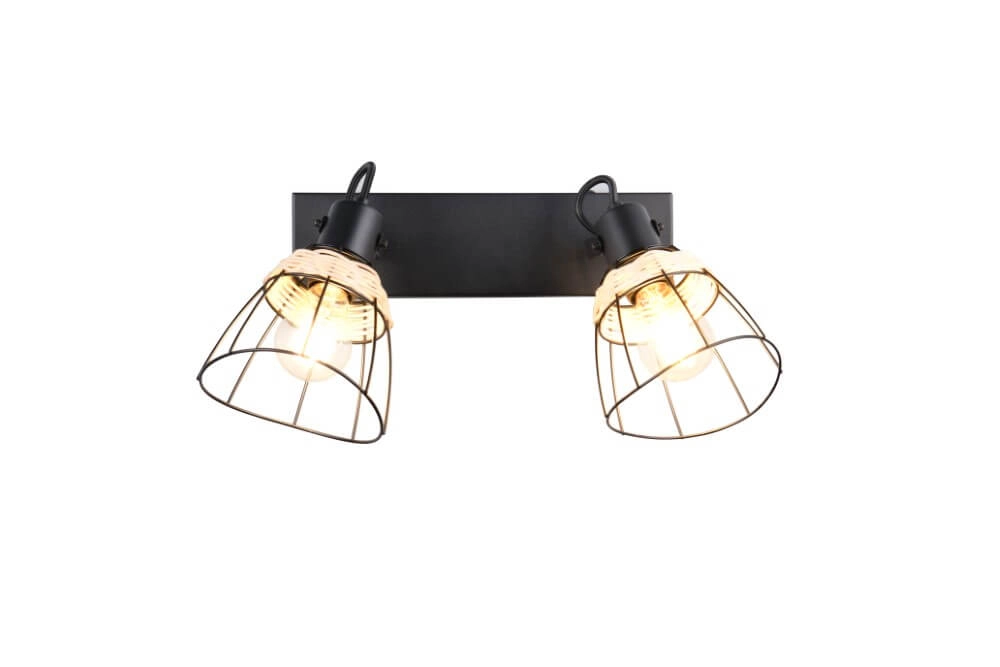 Schwarze Deckenleuchte Jerome Bauform 2-flammig Trio 4017807637700