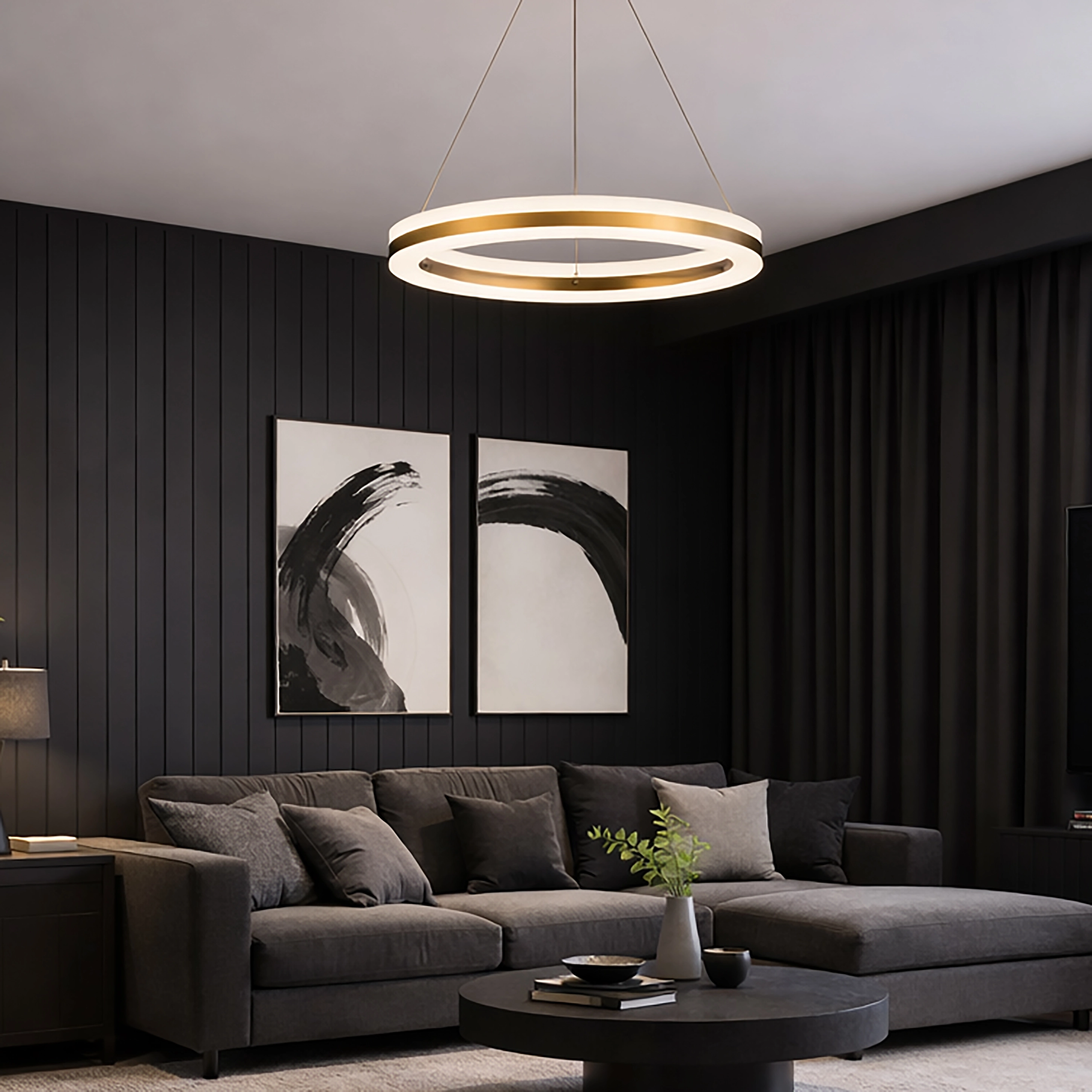 Design-Pendellampe Ada Ø 100cm Gold Lyora 5053423315485