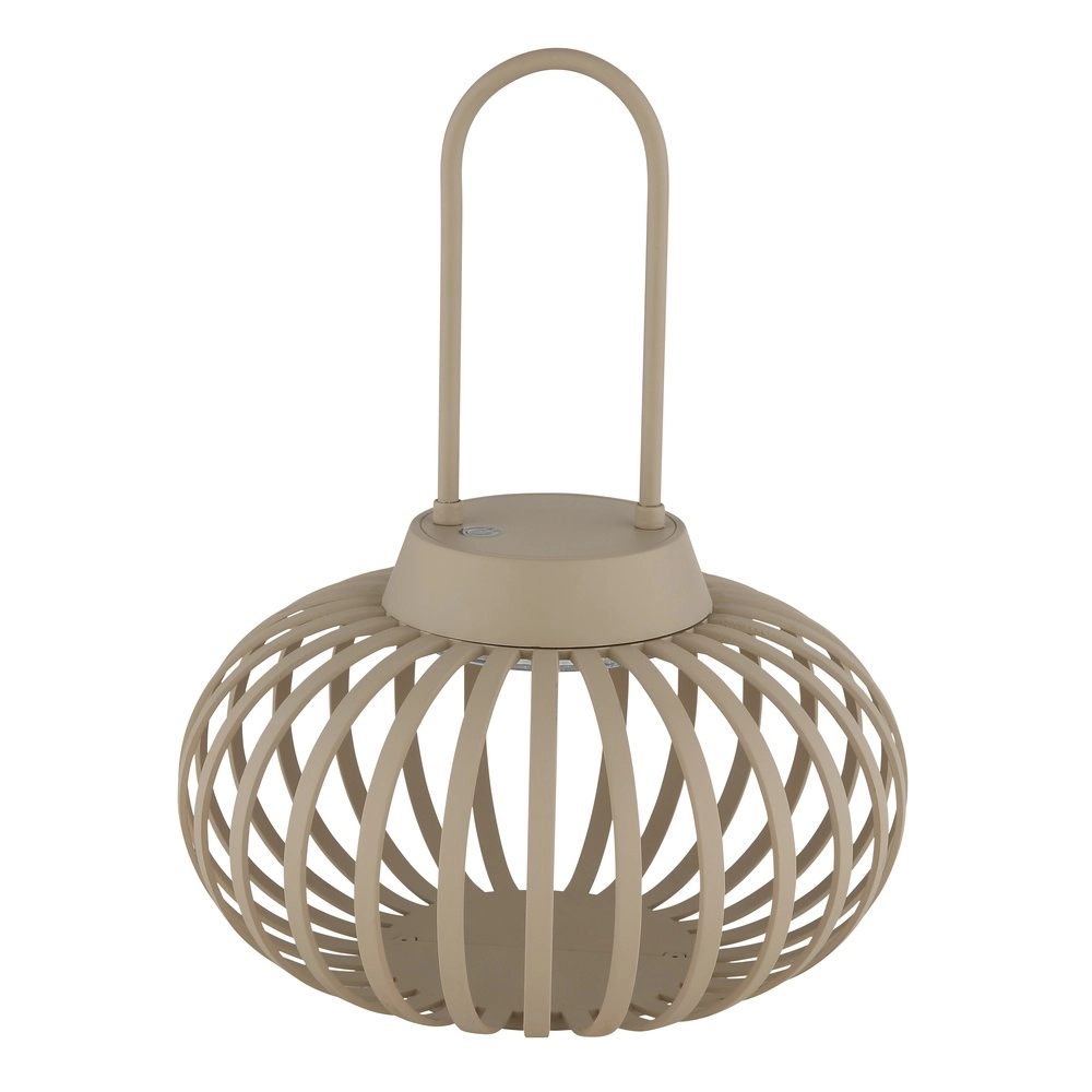 Moderne Tischleuchte Allegra Sand Braun Wiederaufladbar Globo 9007371525584