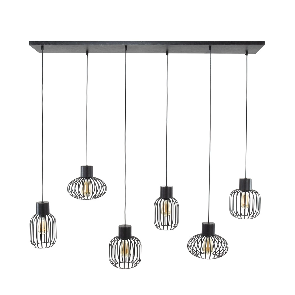 5L-Draht-Pendelleuchte Mix E27 – schwarz Lyora 8716803512146