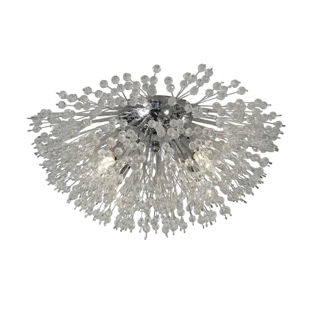 Designer-Deckenleuchte Sunburst Ø 29cm Chrom Searchlight 5053423243788