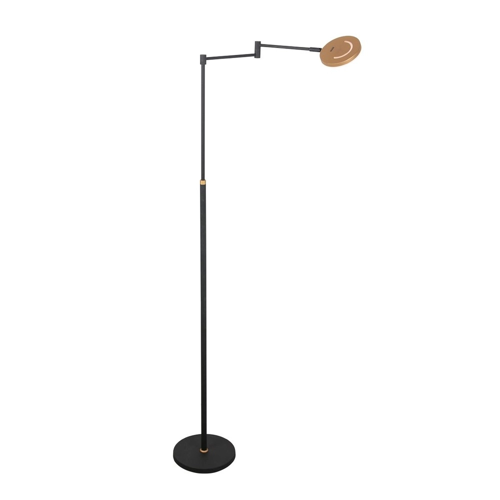 Design-Leseleuchte Soleil schwarz mit goldener Kappe Steinhauer 8712746177381