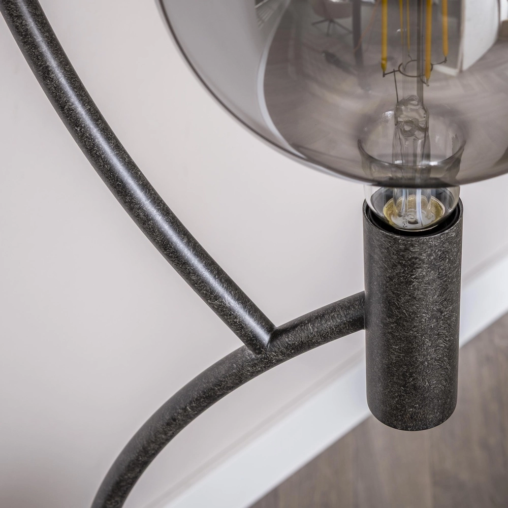 Design-Stehlampe Arcus Schwarze 3-Lichter Lyora 8716803515192