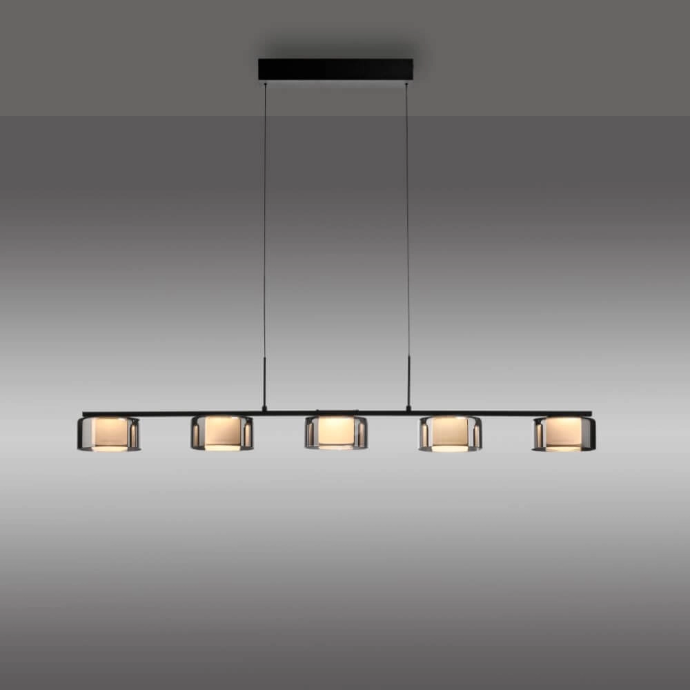 Hängelampe mit 5 Leuchten Rika Schwarz Paul Neuhaus 4012248383100