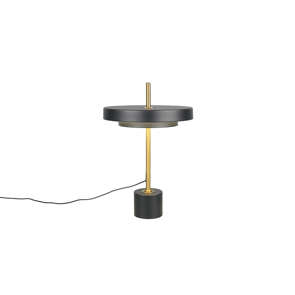 Design-Tischleuchte Keaton schwarz mit gold Trio 4017807655865