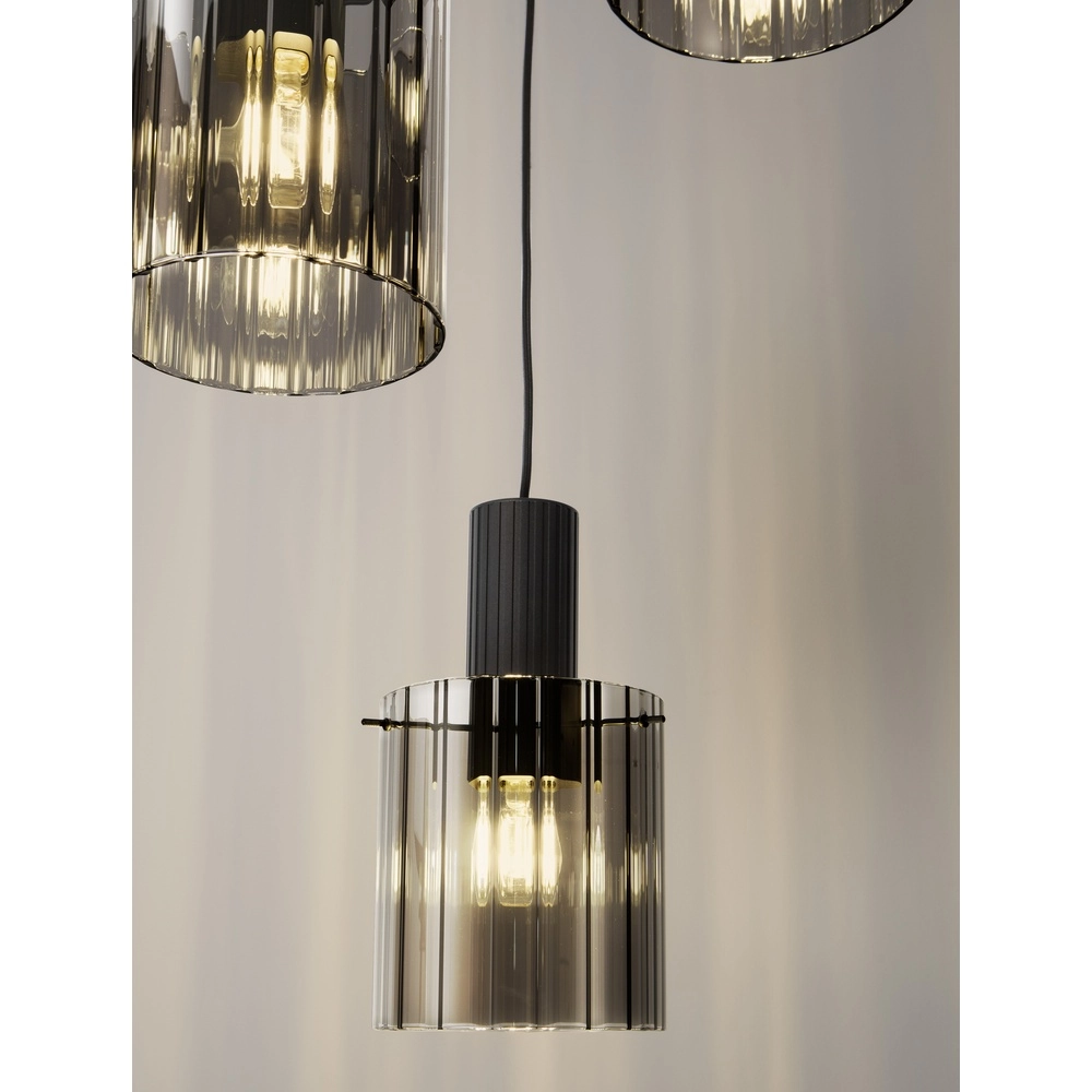 Design-Pendelleuchte Mirbi 3-flammig schwarz rund Lyora 5212017468437