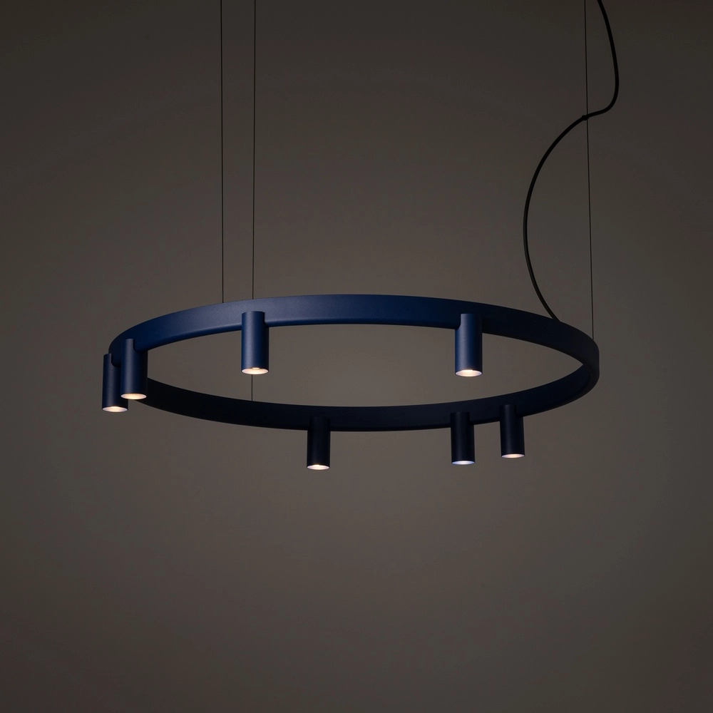 Design-Pendellampe Fourty marineblau Ø 80cm Lyora 5903139122832