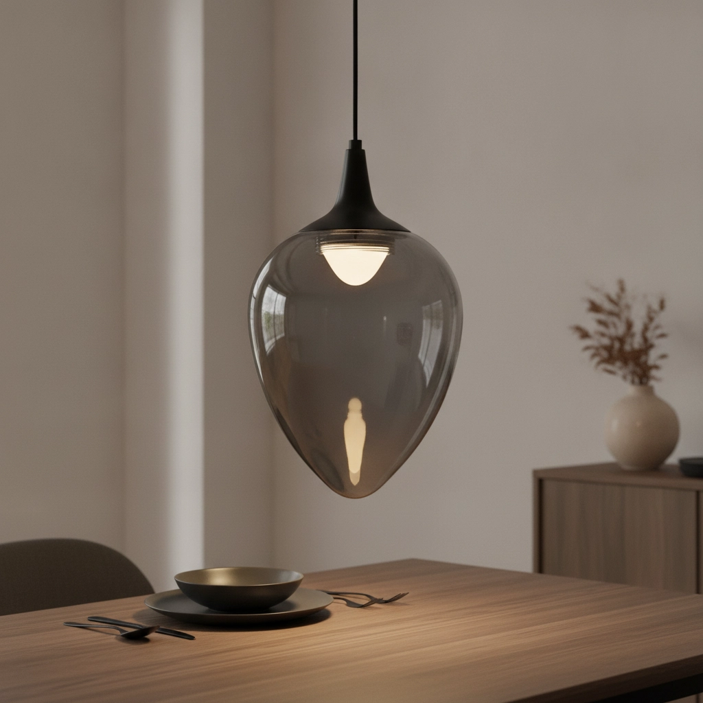 Pendelleuchte Nali 1-flammiges Rauchglas