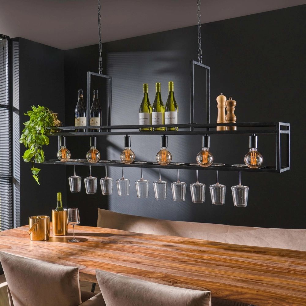 Kücheninsel-Pendellicht Decorate 160 cm – Holzkohle Lyora 8716803512542