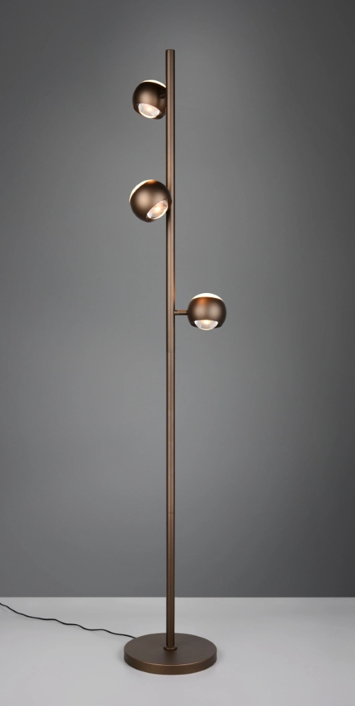 3-Licht-LED-Leselampe Orbit Platinbraun