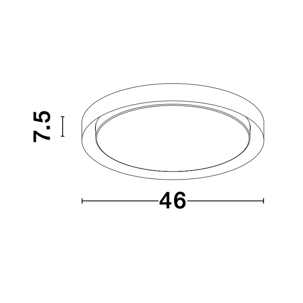 Deckenleuchte Troy schwarz Ø 46cm Lyora 5212017425799
