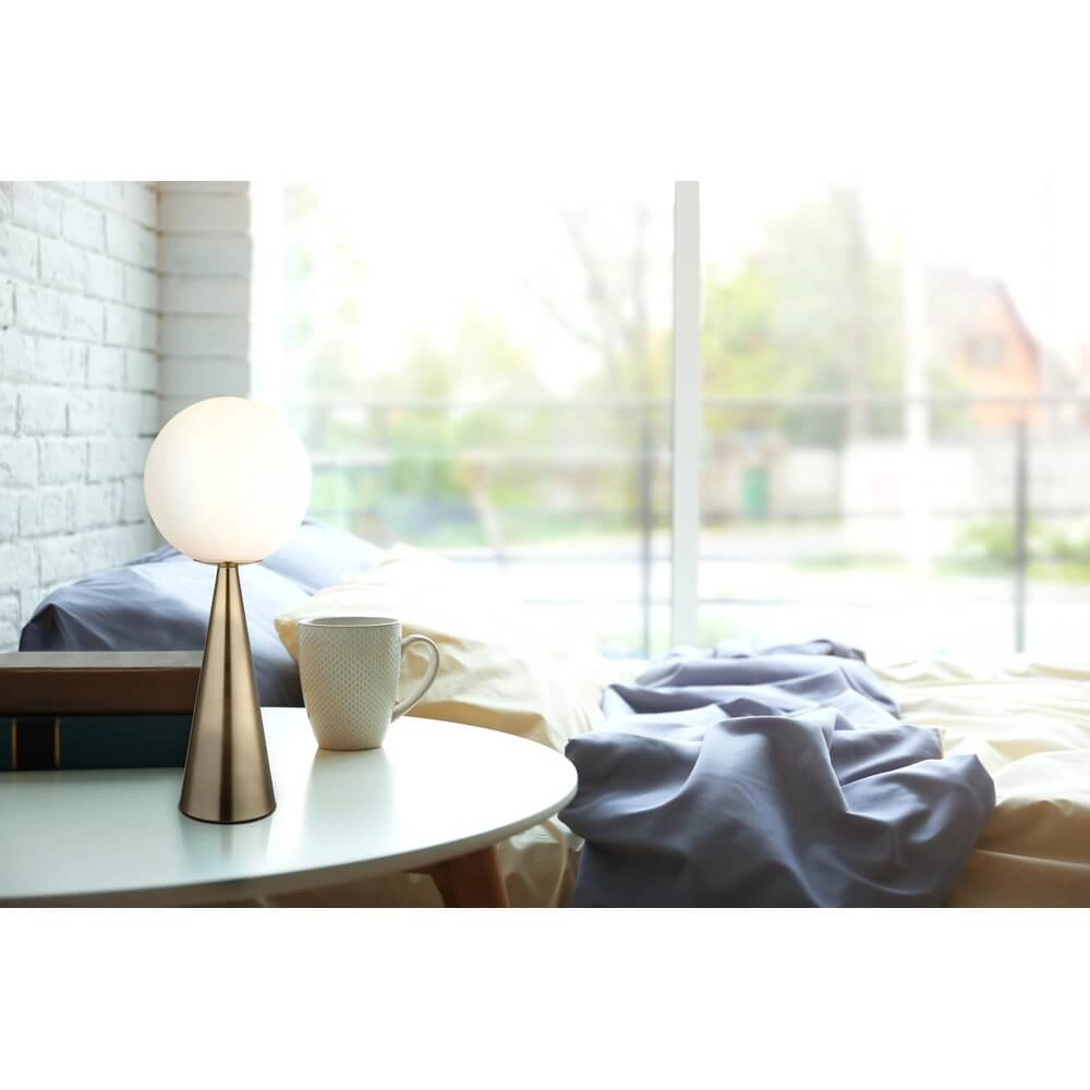 Tischlampe Pinpal mit weißem konvexem Glas Globo 9007371447343