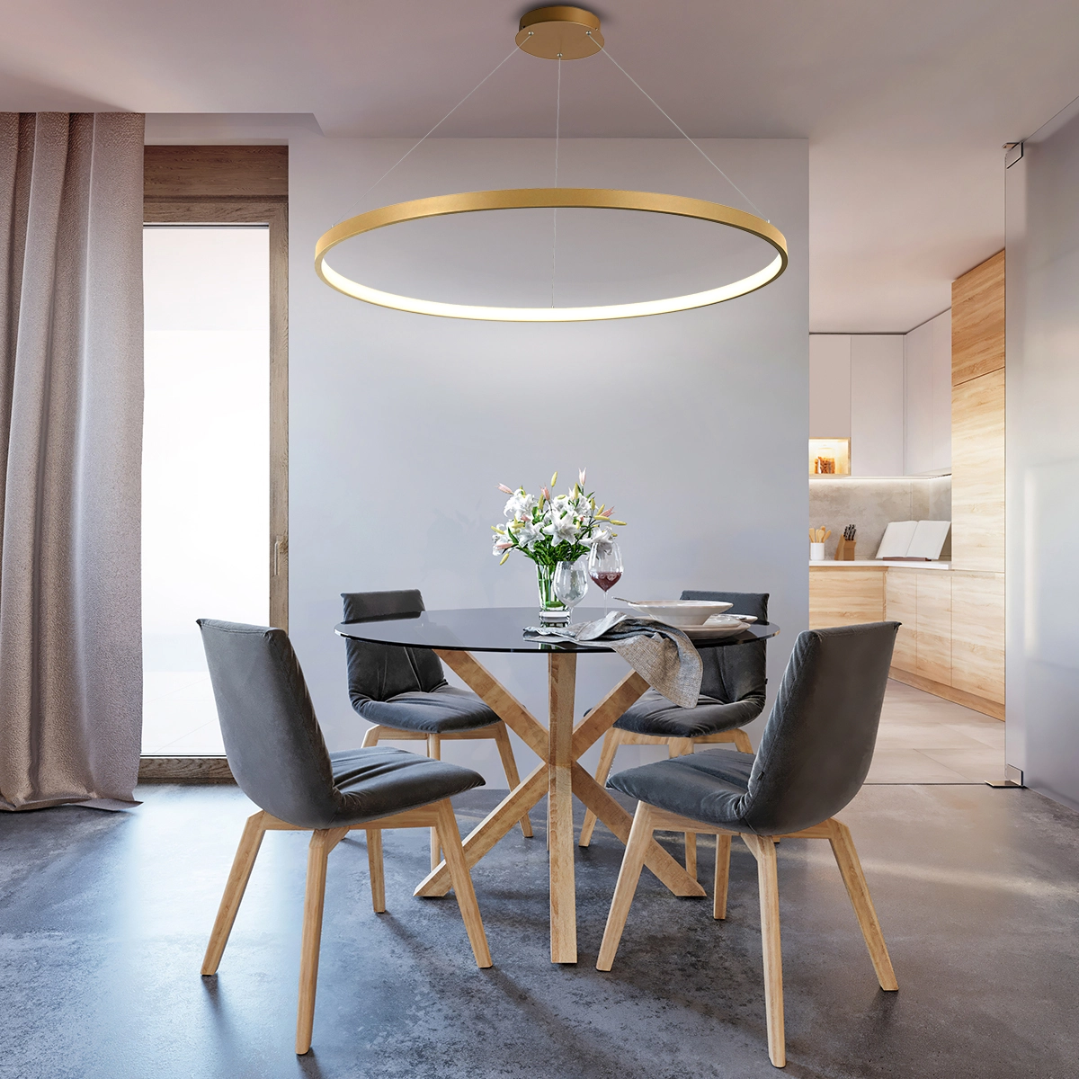 Design-Pendellampe Orbit Gold Lyora 5053423316109