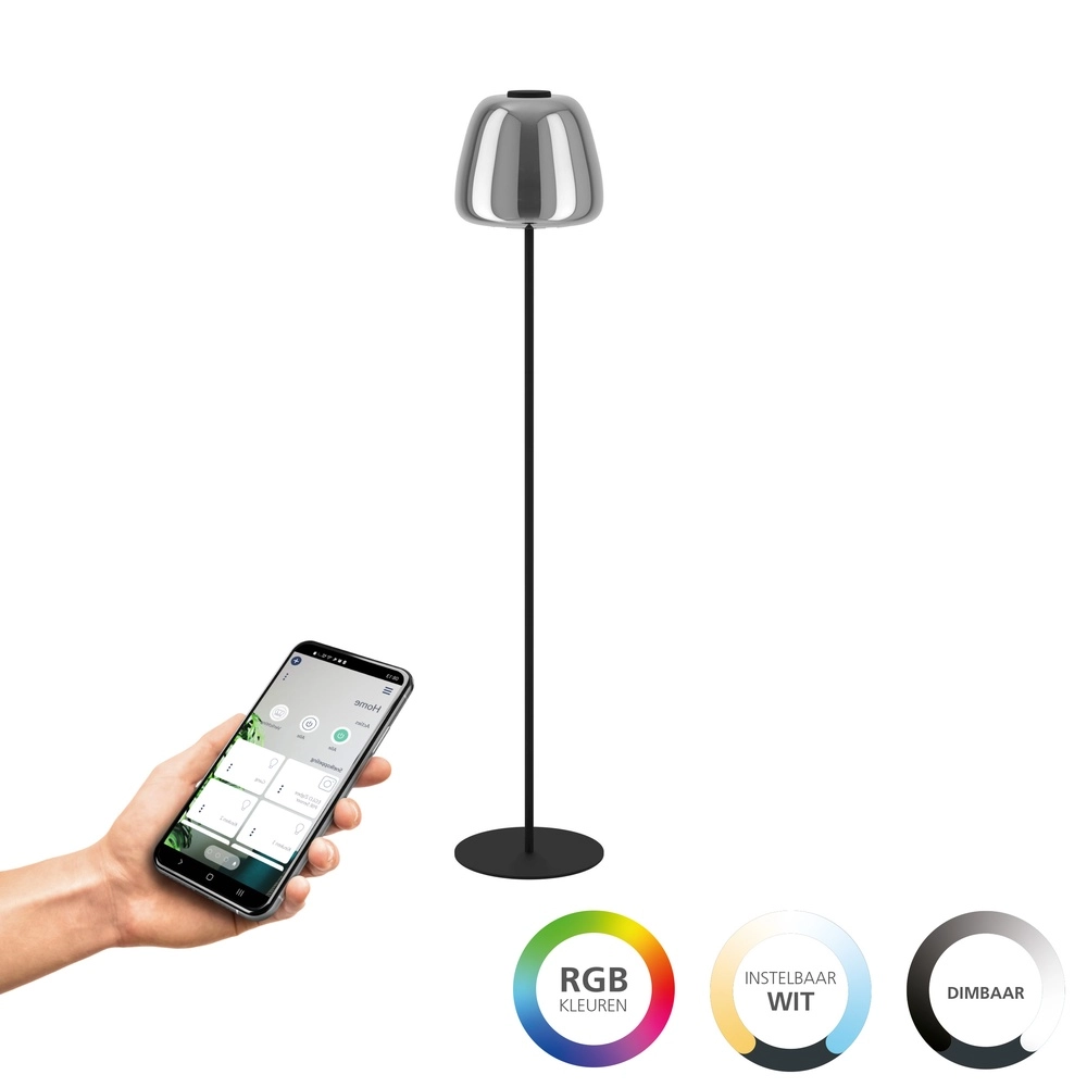 Stehlampe Alfero-Z Rauchglas – App-Steuerung Eglo 9008606312870