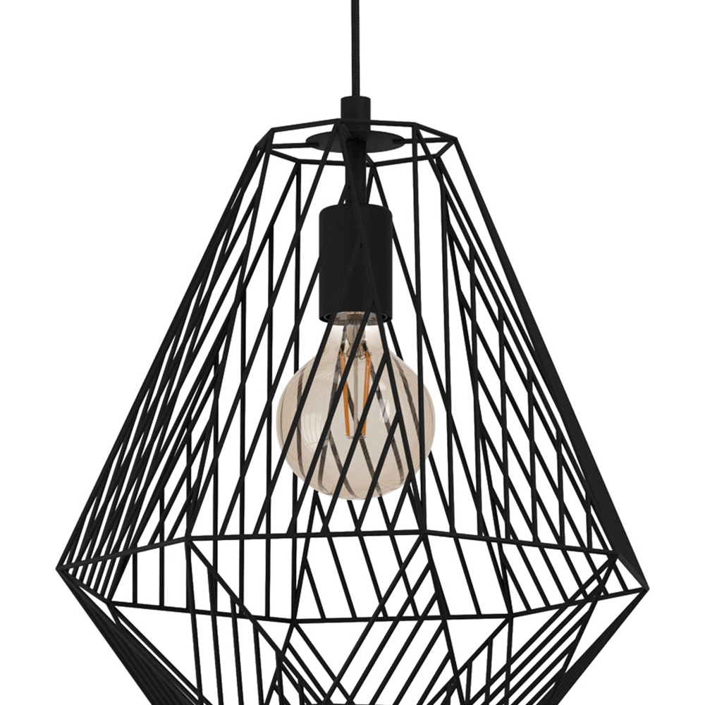 Schwarze Drahtlampe Stype Ø 33cm Eglo 9002759436926