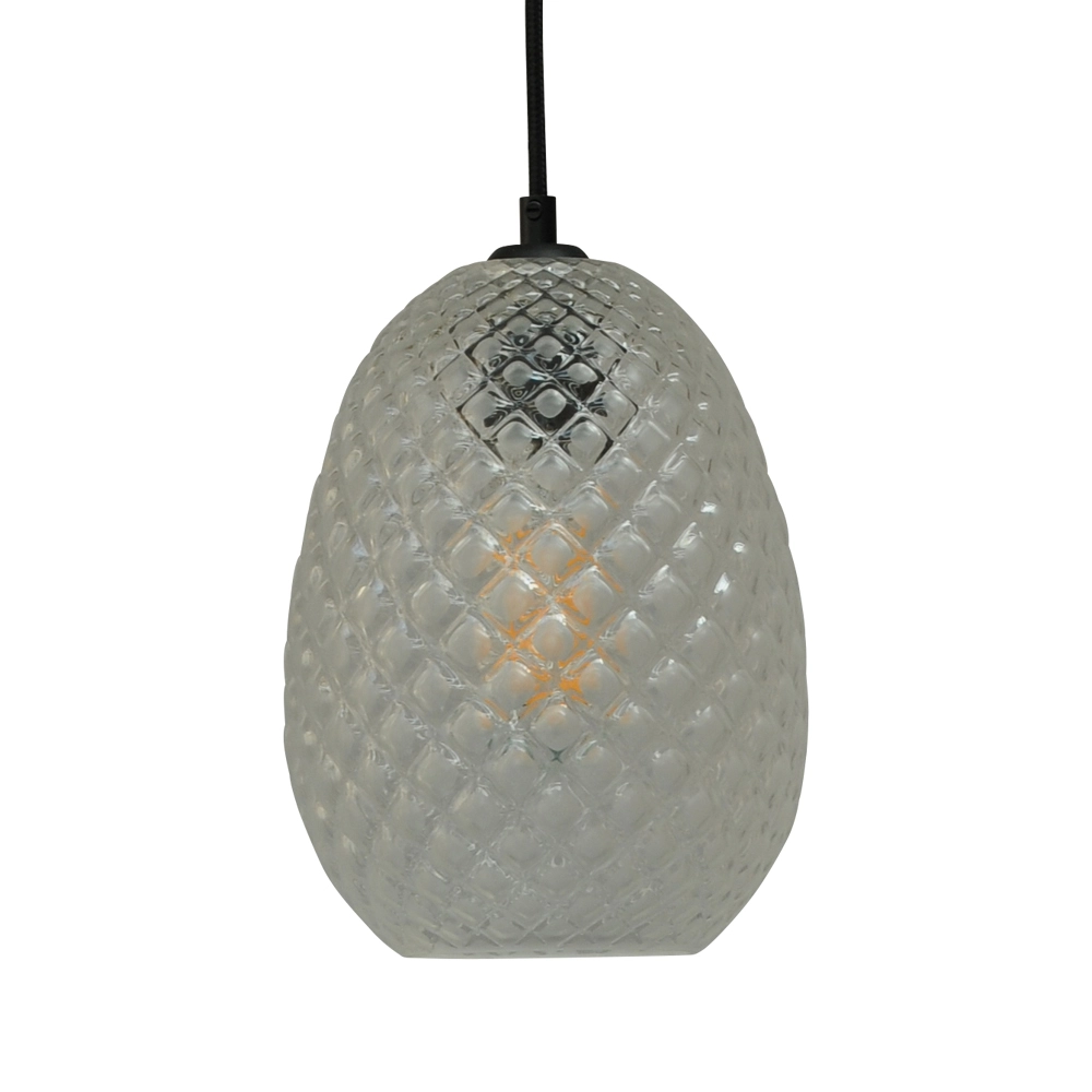 Schwarze Hängelampe Pineapple mit Klarglas Masterlight 8718121209364