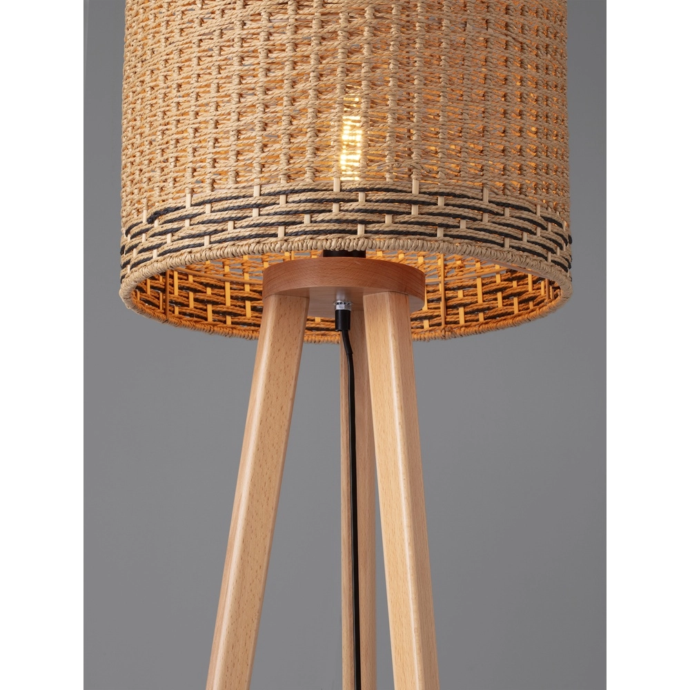 Stehlampe Plette Rattan Lyora 5212017453006