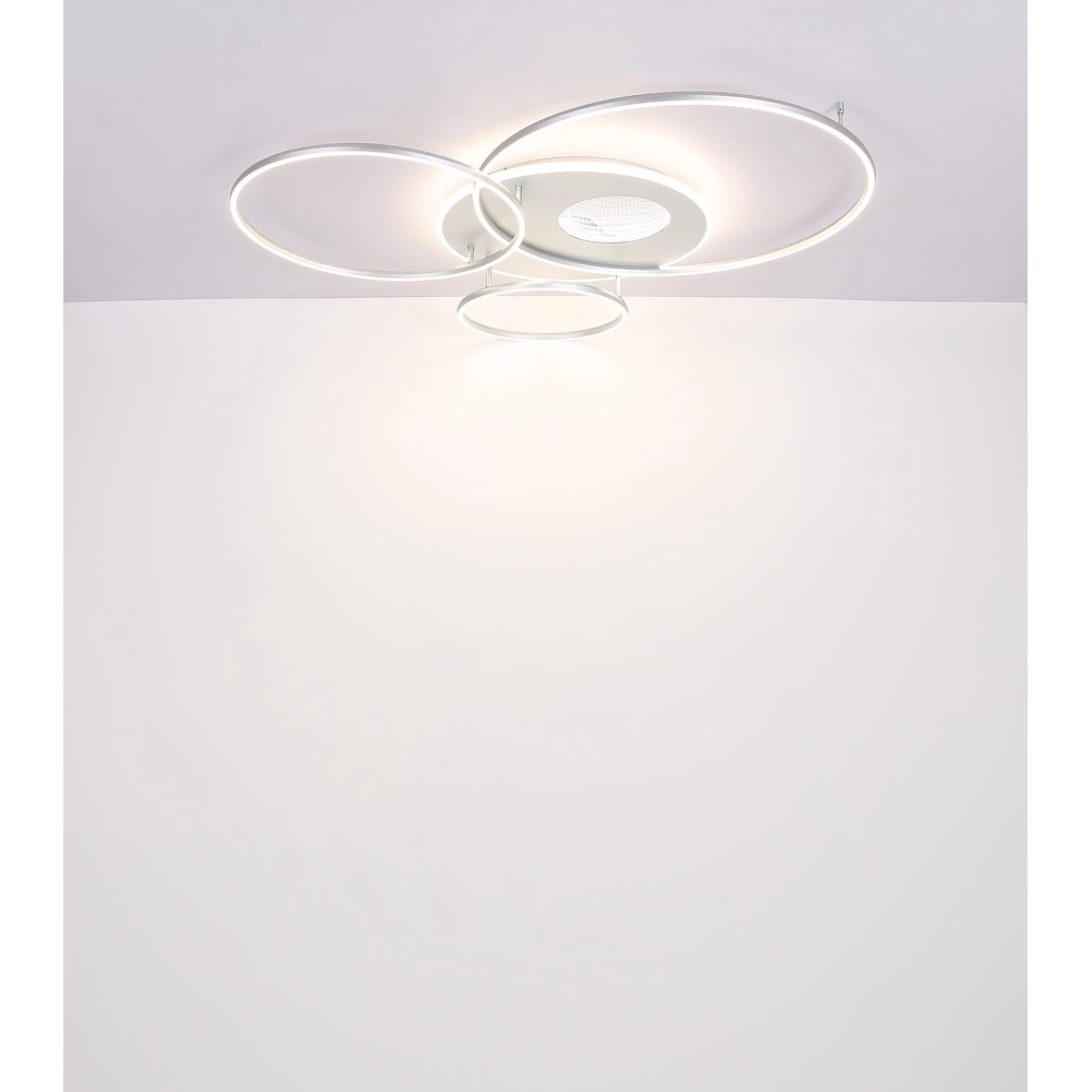 Deckenlampe Invertina Silbergrau 126 cm Globo 9007371450015